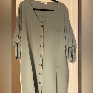 Zenana 1X button down blouse or could be a dress if you’re shorter